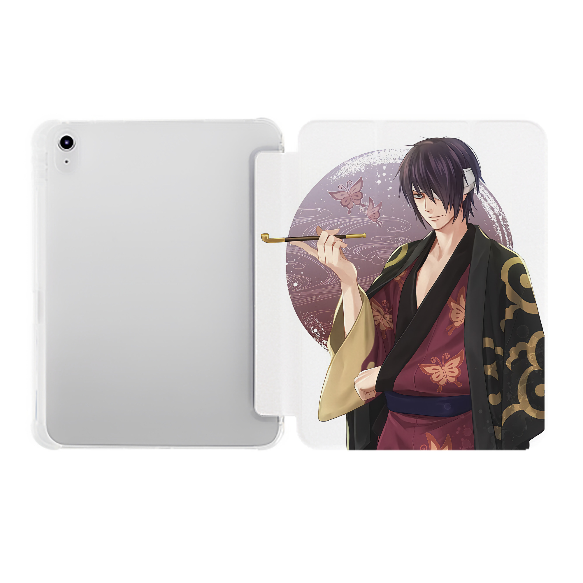 （画像用） 刀剣乱舞 Touken Ranbu IPad ケース ペン収納付き 三つ折りスタンド PUレザー×シリコン 対応機種9.5/10.5/10.9インチ